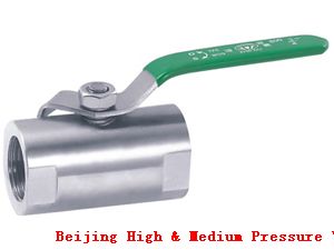 One piece body ball valve